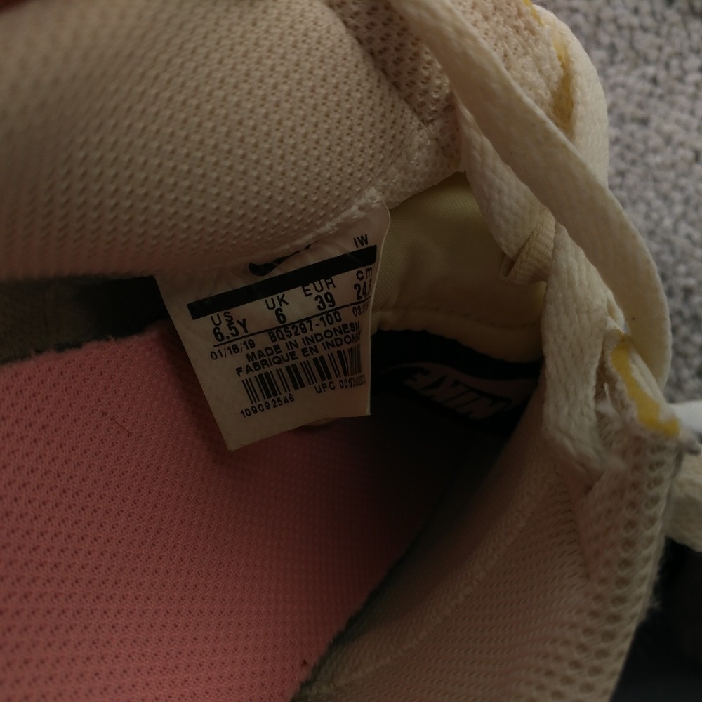 Nike Cortez Basic Vintage Floral Big Kids 6.5Y Running Shoes Cream BQ5297-100 - Picture 3 of 10